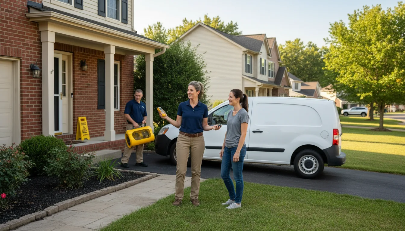 Residential water damage restoration in Oakdale, IL